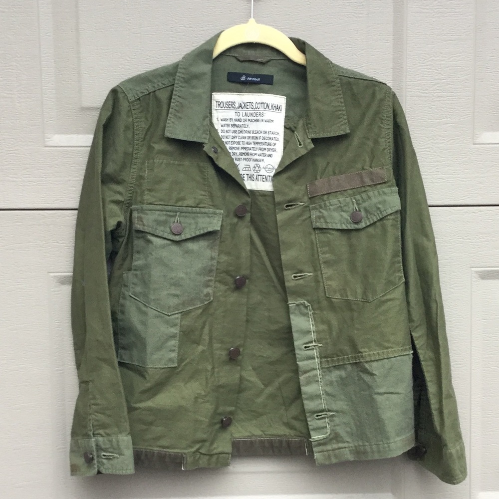NWT Johnbull Moss Green Military Style Jacket Top